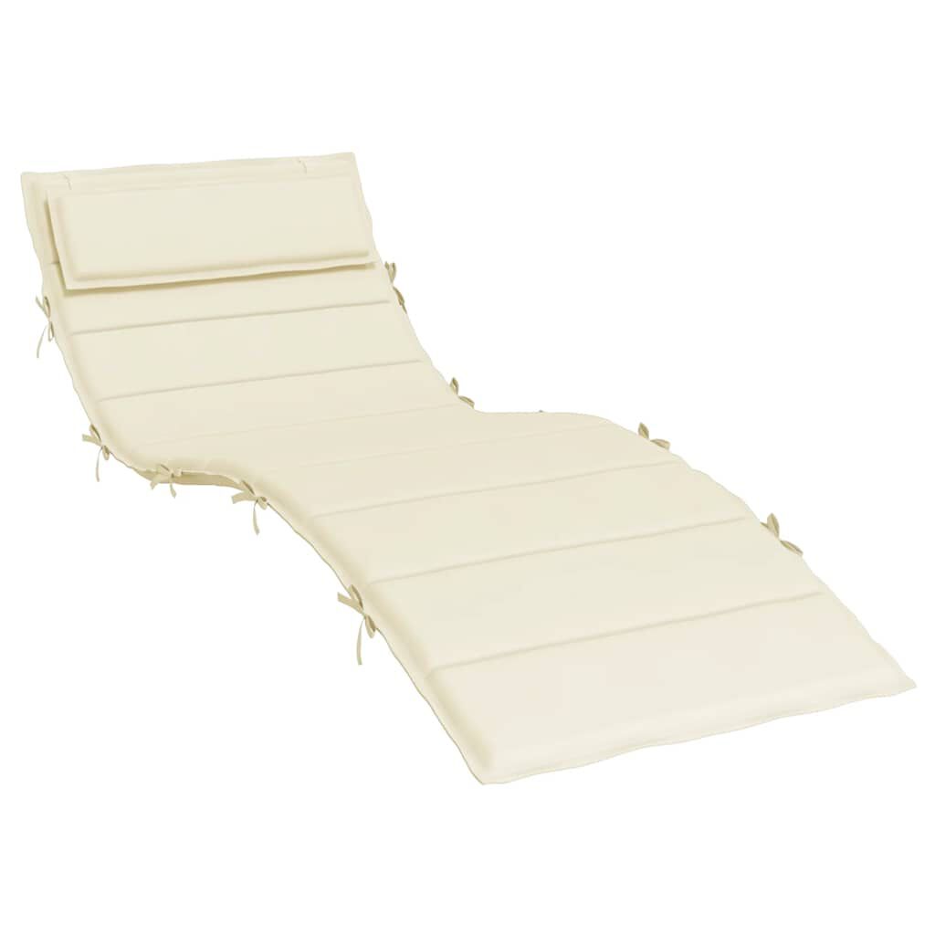 vidaXL Sun Lounger Cushion Cream 180x60x4 cm Oxford Fabric