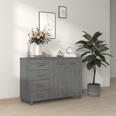 vidaXL Sideboard HAMAR Dark Grey 113x40x80 cm Solid Wood Pine, dark grey vidaXL Sideboard HAMAR Dark Grey 113x40x80 cm Solid Wood Pine