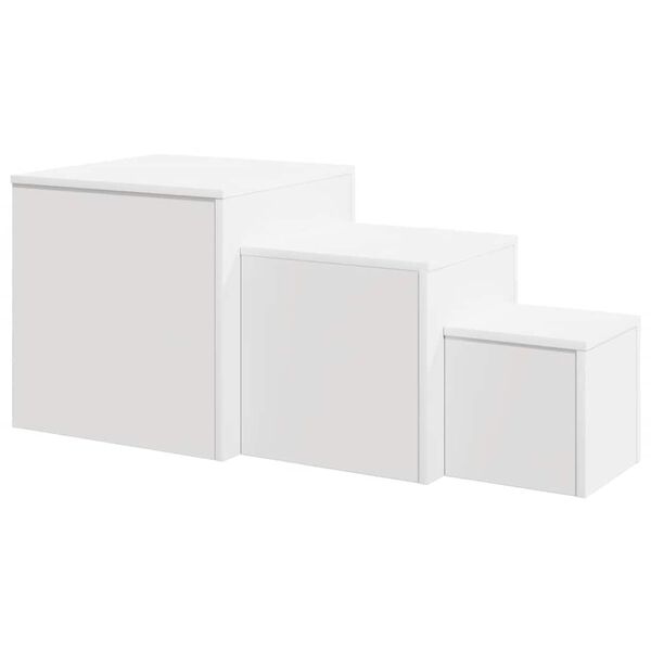 vidaXL Side Tables 3 pcs White Engineered Wood