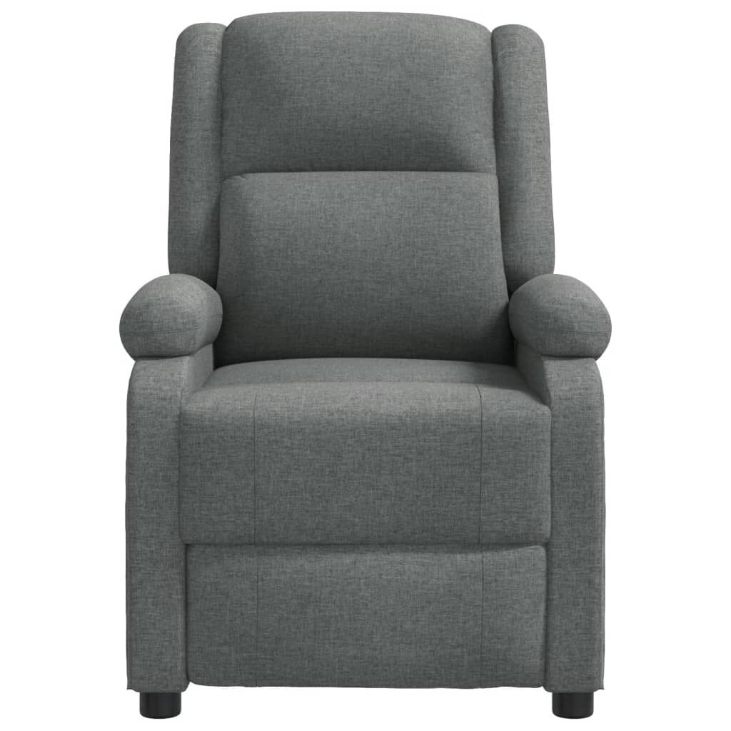 vidaXL Recliner Chair Dark Grey Fabric