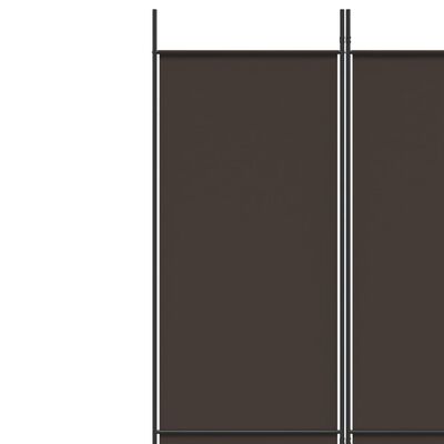 vidaXL 4-Panel Room Divider Brown 200x220 cm Fabric, brown vidaXL 4-Panel Room Divider Brown 200x220 cm Fabric