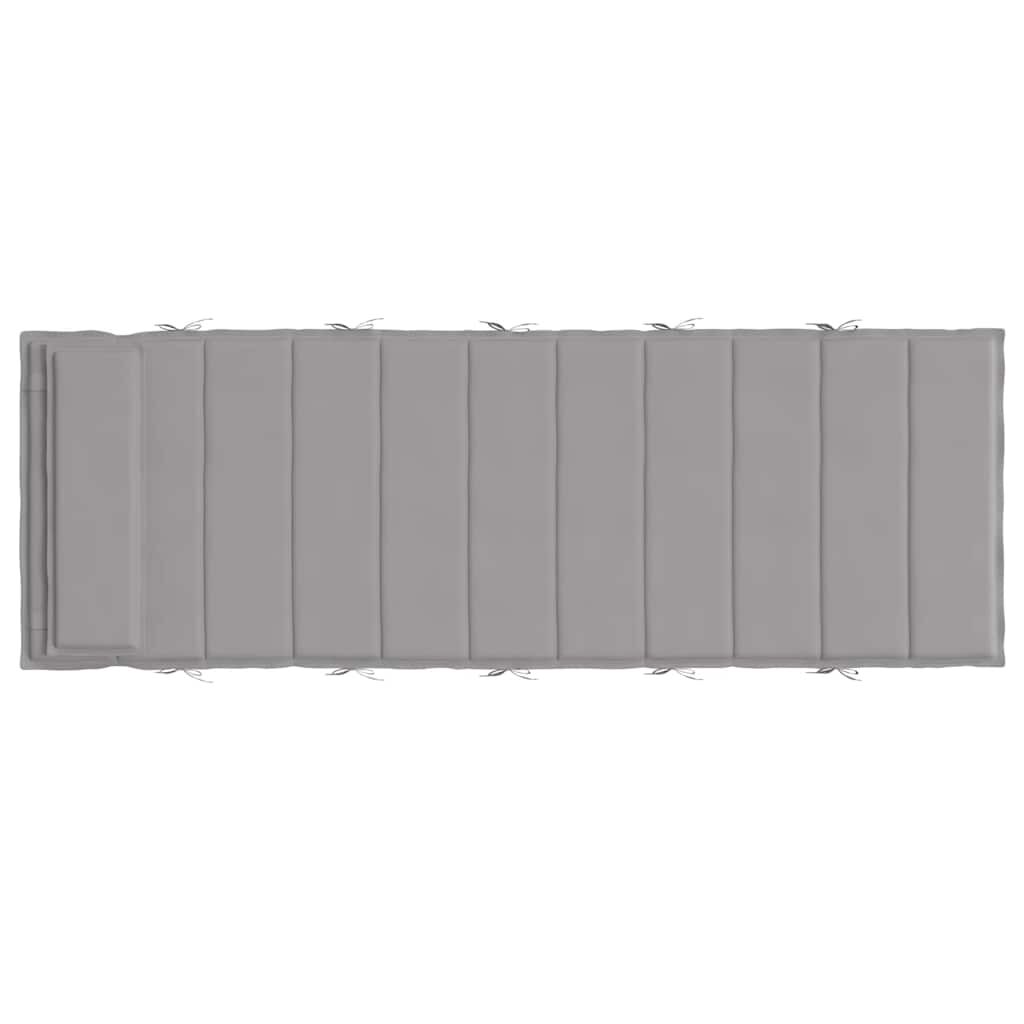 vidaXL Sun Lounger Cushion Grey 180x60x4 cm Oxford Fabric