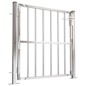 vidaXL Garden Gate 100x95 cm Stainless Steel