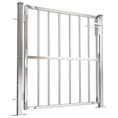 vidaXL Garden Gate 100x95 cm Stainless Steel,  vidaXL Garden Gate 100x95 cm Stainless Steel