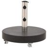 vidaXL Parasol Base Granite 30 kg Round Black