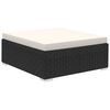 vidaXL 8 Piece Garden Lounge Set with Cushions Poly Rattan Black