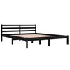 vidaXL Bed Frame without Mattress Solid Wood Pine 160x200cm Black