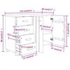 vidaXL Sideboard HAMAR Dark Grey 113x40x80 cm Solid Wood Pine