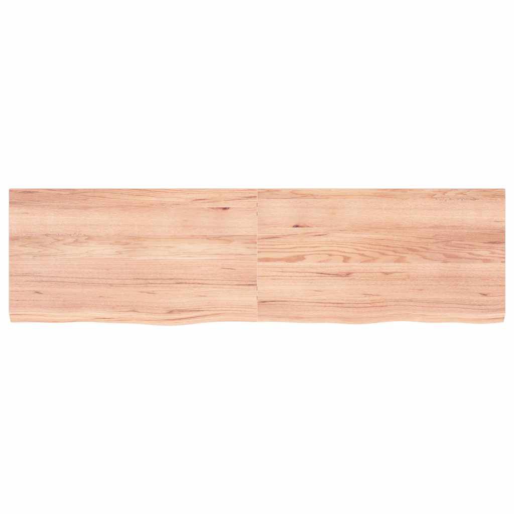 vidaXL Table Top Light Brown 180x50x(2-4) cm Treated Solid Wood Oak