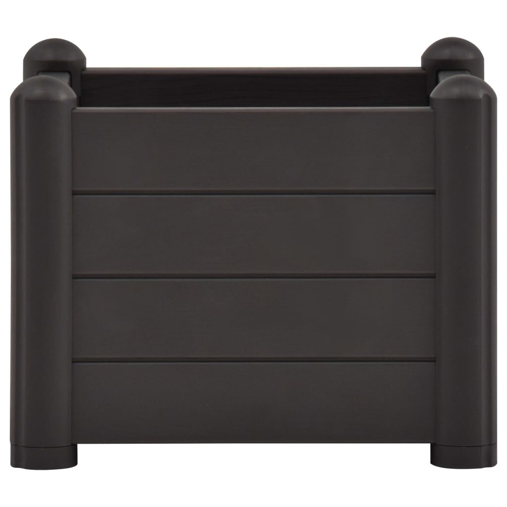 vidaXL Garden Raised Bed PP Anthracite 43x43x35 cm