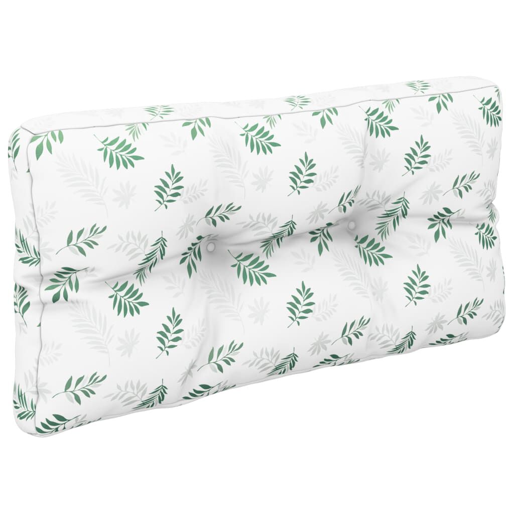 vidaXL Pallet Cushions 2 pcs Leaf Pattern Fabric
