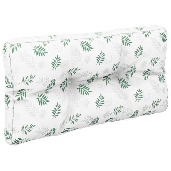 vidaXL Pallet Cushions 2 pcs Leaf Pattern Fabric