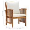 vidaXL 5 Piece Garden Lounge Set with Cushions Solid Acacia Wood (310257+310260+310263)