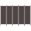 vidaXL 5-Panel Room Divider Brown 250x180 cm