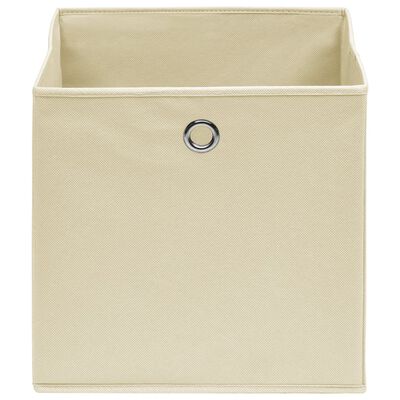 vidaXL Storage Boxes 4 pcs Non-woven Fabric 28x28x28 cm Cream