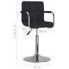 vidaXL Dining Chair Black Fabric