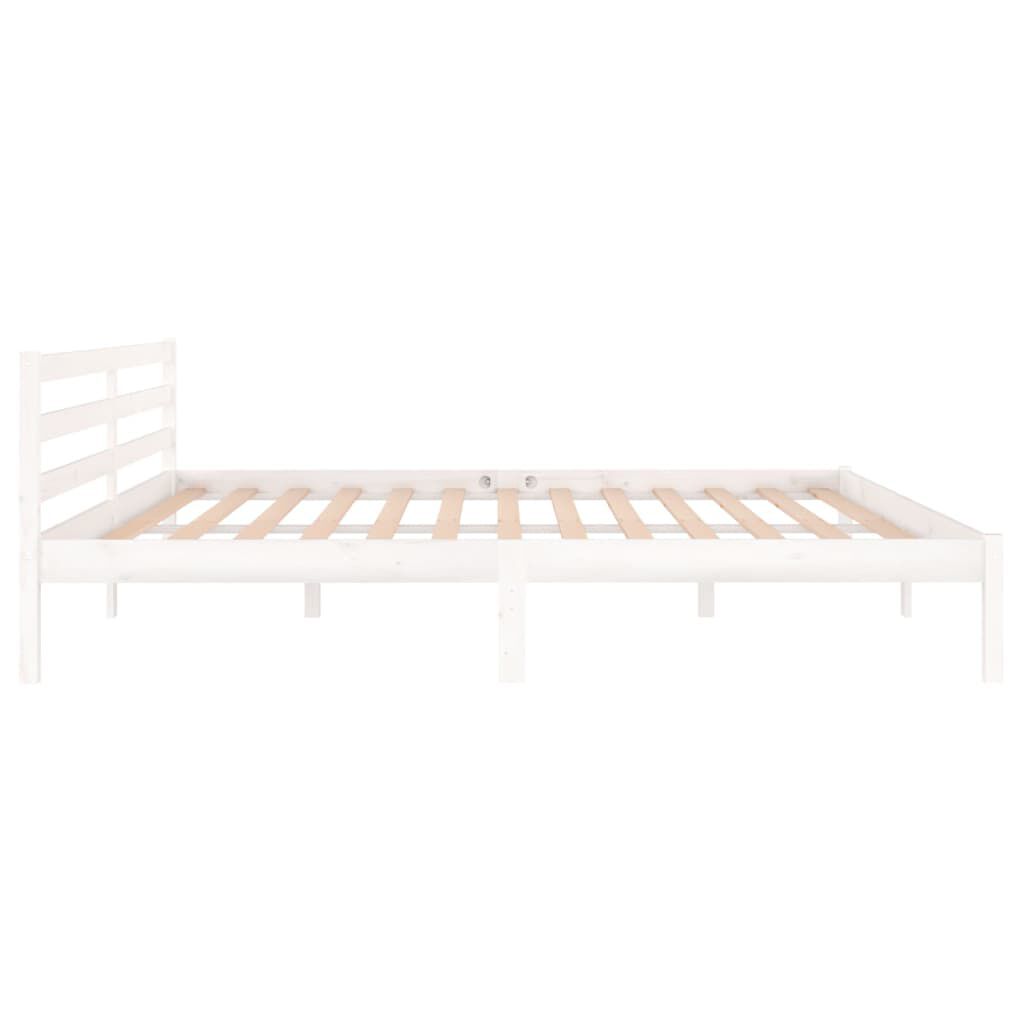 vidaXL Bed Frame without Mattress Solid Wood Pine 200x200cm White