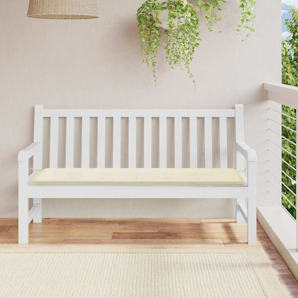 vidaXL Garden Bench Cushion Cream 150x50x4 cm Oxford Fabric