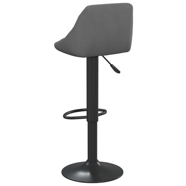 vidaXL Bar Stool Dark Grey Velvet
