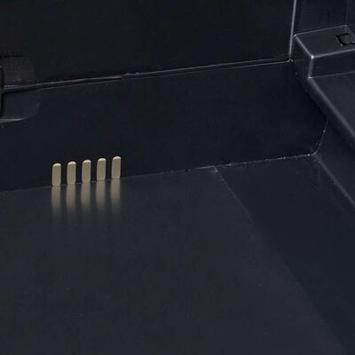 vidaXL Garden Storage Cabinet with 1 Shelf Black and Grey, black and grey vidaXL Garden Storage Cabinet with 1 Shelf Black and Grey