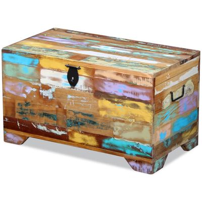 vidaXL Storage Chest Solid Reclaimed Wood, multicolour vidaXL Storage Chest Solid Reclaimed Wood