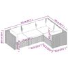 vidaXL 4 Piece Garden Lounge Set with Cushions Poly Rattan Brown