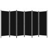 vidaXL 6-Panel Room Divider Black 300x180 cm