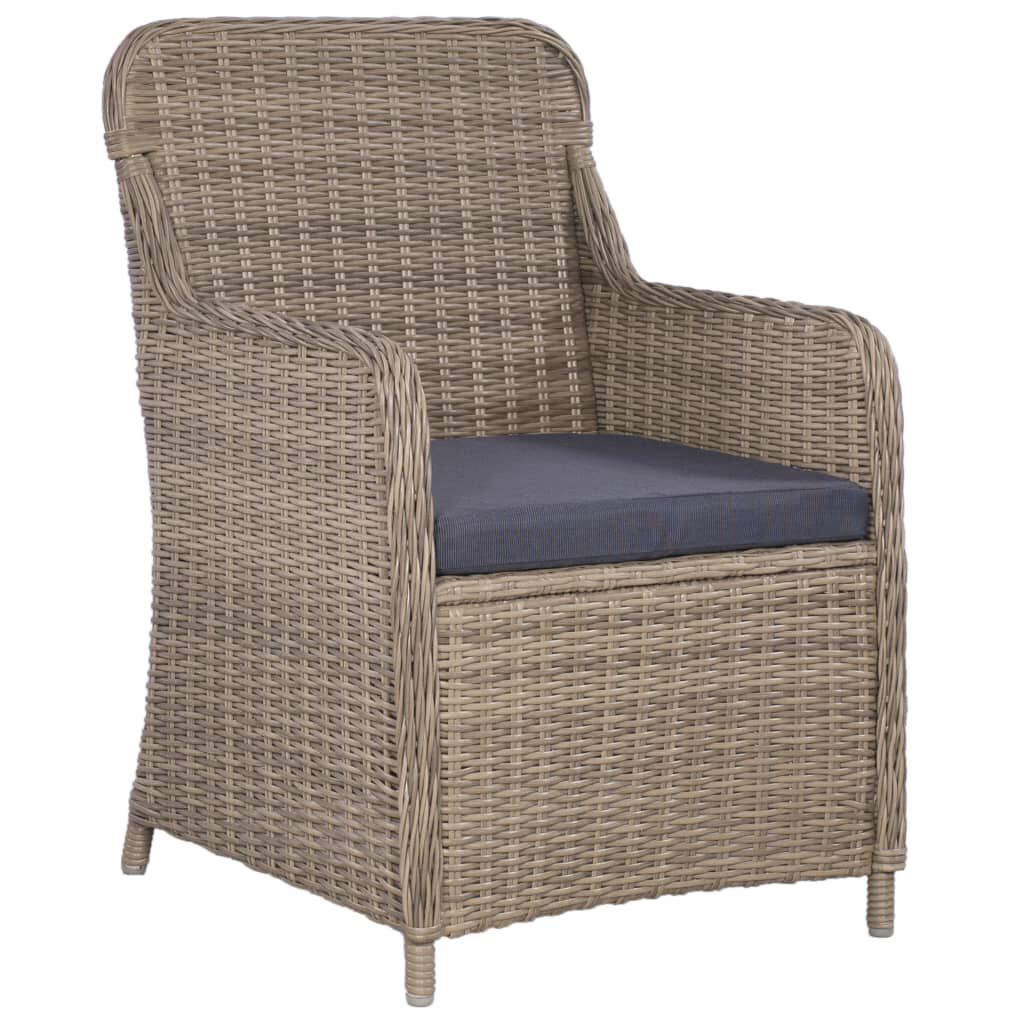 vidaXL 7 Piece Garden Dining Set Brown