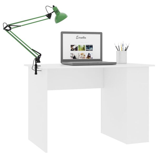 vidaXL Desk White 110x60x73 cm Engineered Wood