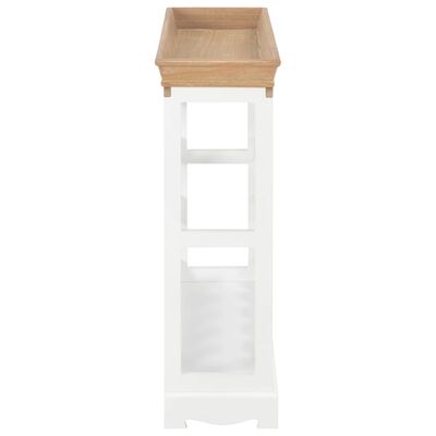 vidaXL Wine Cabinet White 70x22.5x70.5 cm MDF, brown and white vidaXL Wine Cabinet White 70x22.5x70.5 cm MDF