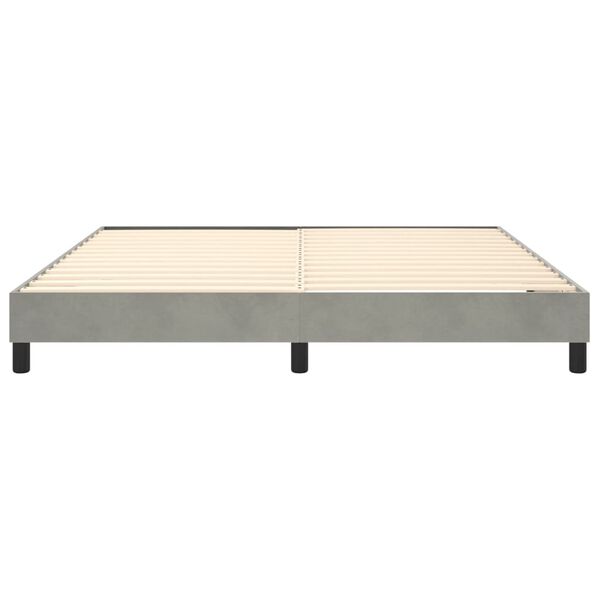 vidaXL Bed Frame without Mattress Light Grey 180x200 cm Super King Velvet