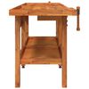 vidaXL Workbench with Drawers and Vices 192x62x83 cm Solid Wood Acacia