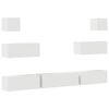 vidaXL 7 Piece TV Cabinet Set White Engineered Wood