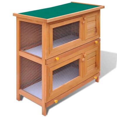 vidaXL Outdoor Rabbit Hutch Small Pet Cage 4 Door Wood,  vidaXL Outdoor Rabbit Hutch Small Pet Cage 4 Door Wood