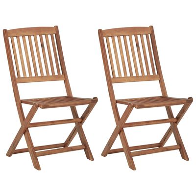 vidaXL Folding Outdoor Chairs 2 pcs Solid Acacia Wood,  vidaXL Folding Outdoor Chairs 2 pcs Solid Acacia Wood