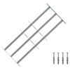 vidaXL Window grilles 700-1050 mm Galvanized Steel Silver