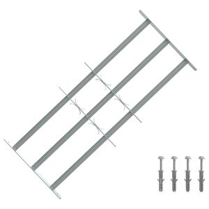 vidaXL Window grilles 700-1050 mm Galvanized Steel Silver
