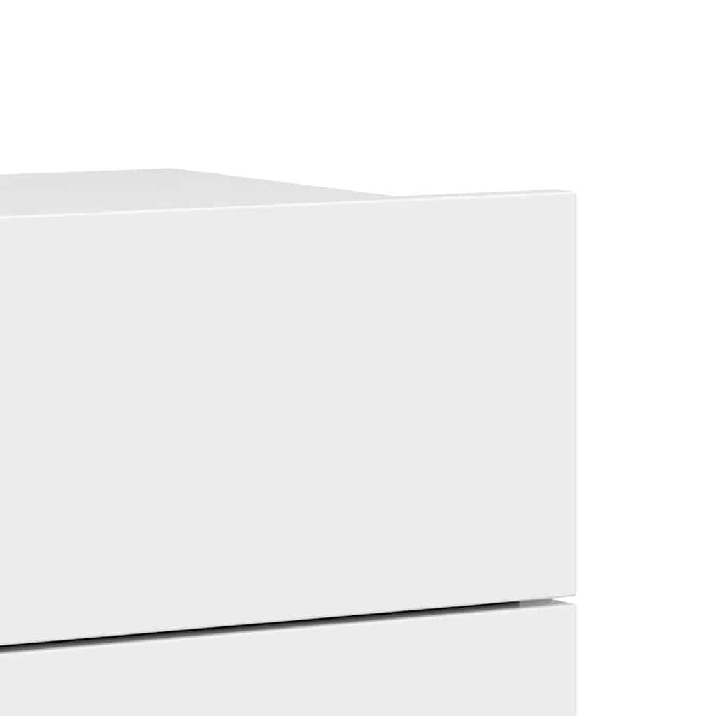 vidaXL Bedside Cabinets 2 pcs High Gloss White 40x30x30 cm Engineered Wood