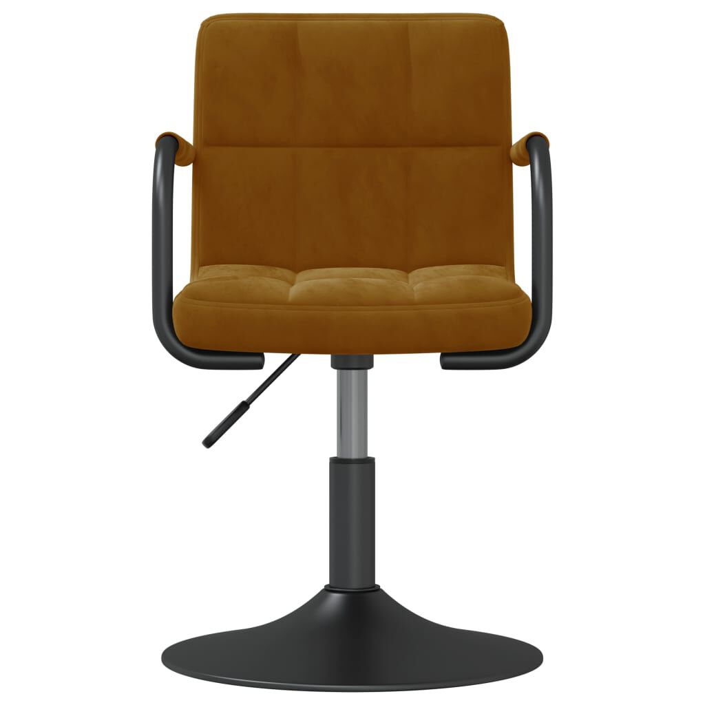 vidaXL Swivel Dining Chairs 2 pcs Brown Velvet