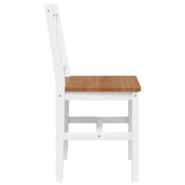 vidaXL 5 Piece Dining Set Brown and White