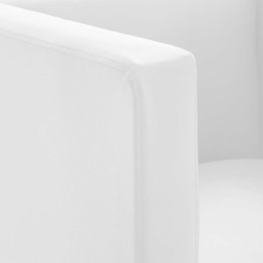 vidaXL Cube Armchair White Faux Leather