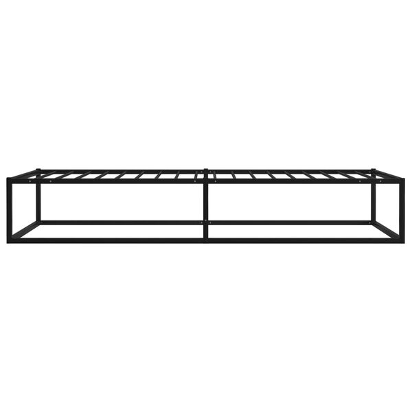 vidaXL Bed Frame without Mattress Black Metal 90x200 cm
