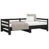 vidaXL Pull-out Day Bed without Mattress Black 2x(90x200)cm