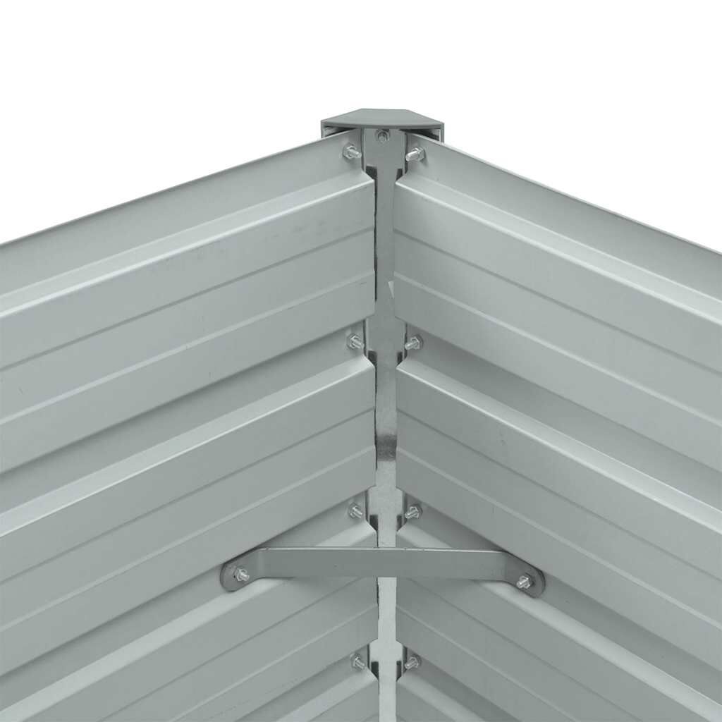 vidaXL Garden Raised Bed Galvanised Steel 100x40x45 cm Green