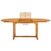 vidaXL 7 Piece Outdoor Dining Set Solid Acacia Wood