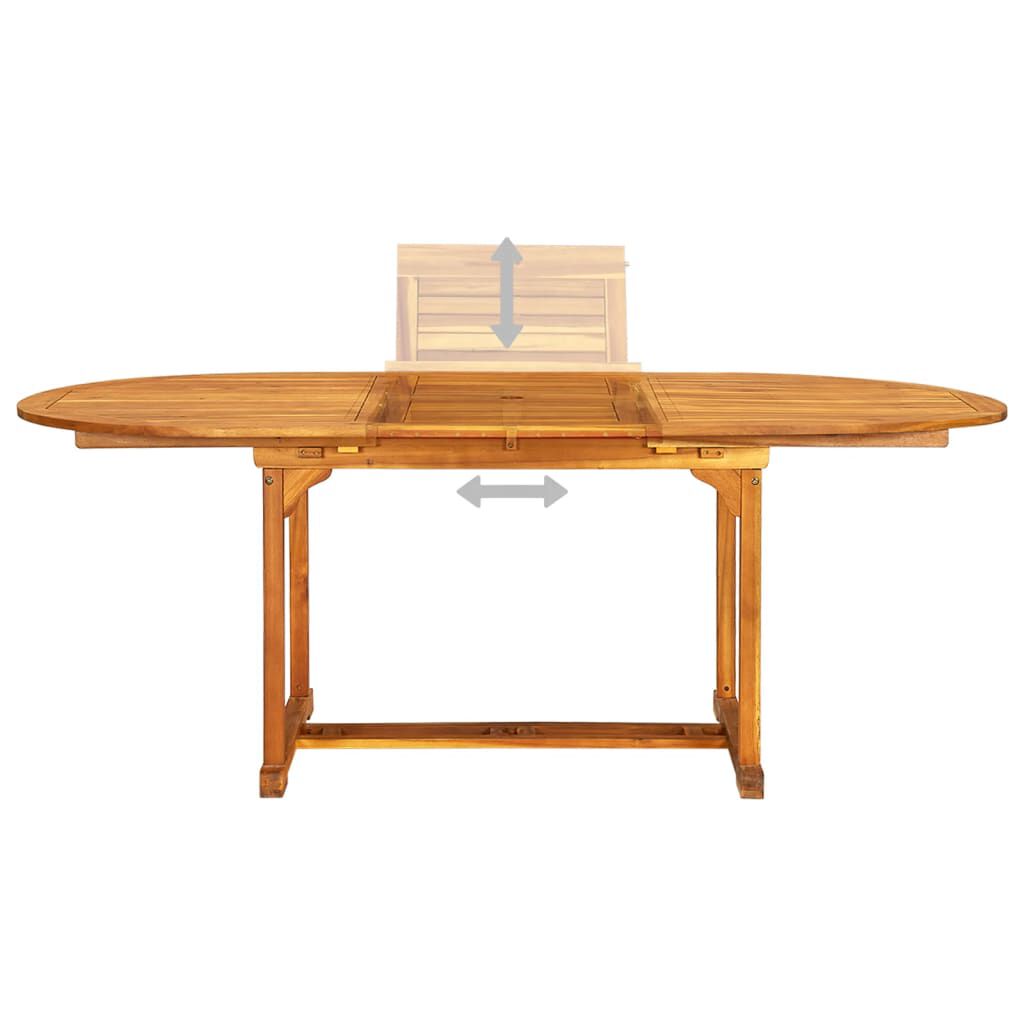 vidaXL 7 Piece Outdoor Dining Set Solid Acacia Wood