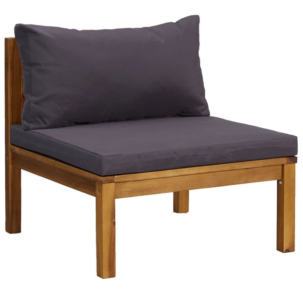 vidaXL 6 Piece Garden Lounge Set with Cushion Solid Acacia Wood