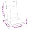 vidaXL Garden Highback Chair Cushions 6 pcs Grey 120x50x7 cm Fabric