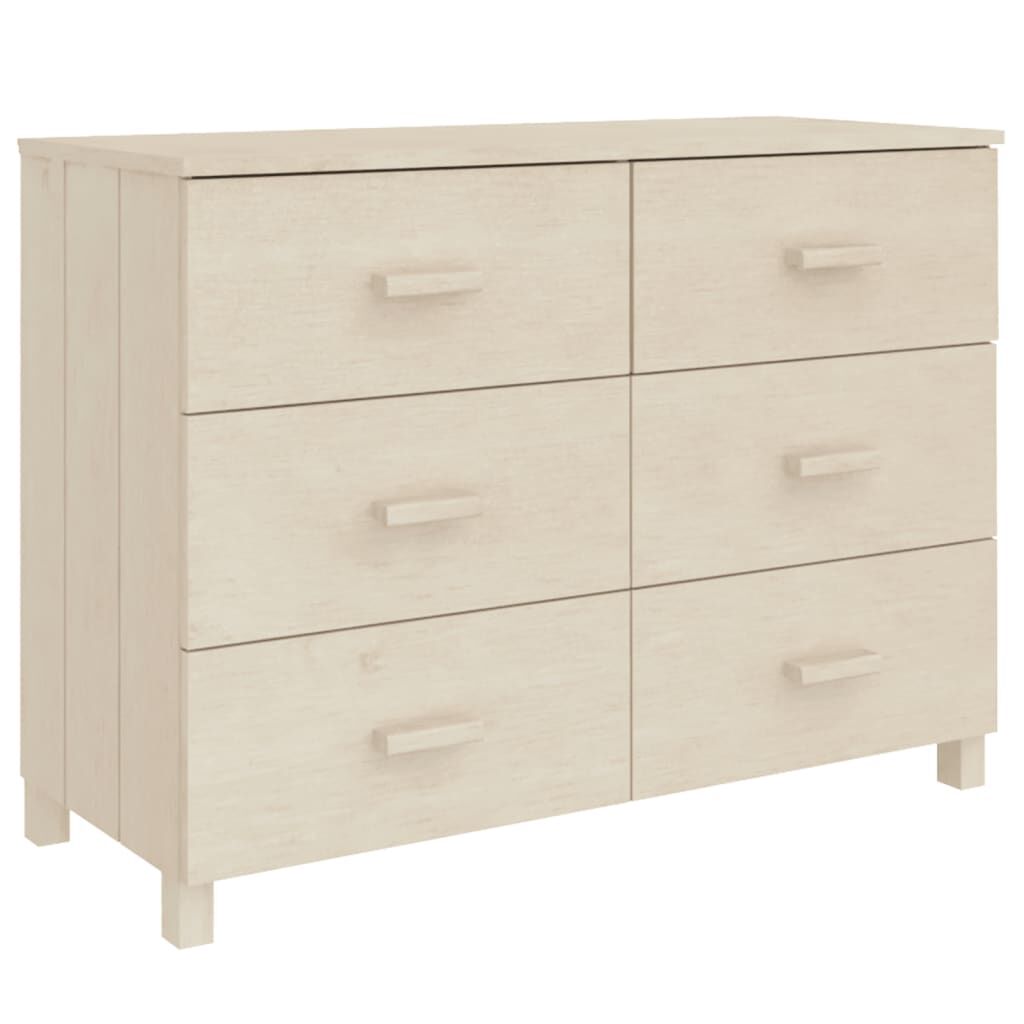 vidaXL Sideboard HAMAR Honey Brown 113x40x80 cm Solid Wood Pine