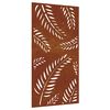 vidaXL Garden Wall Decoration 105x55 cm Corten Steel Leaf Design